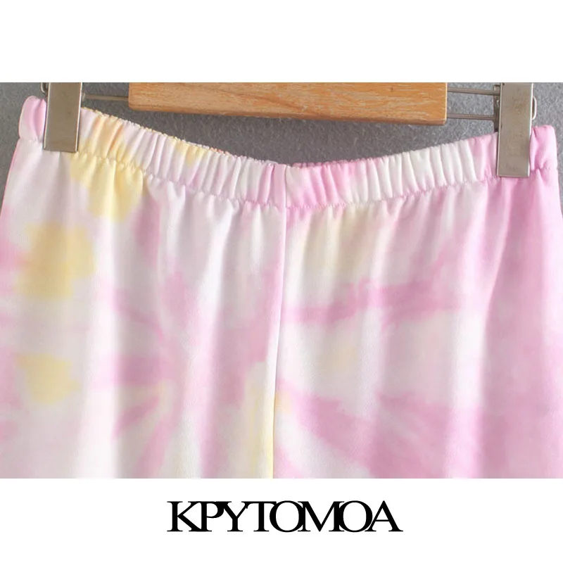 KPYTOMOA/женские модные брюки с принтом в виде галстука красителя винтажные уличные