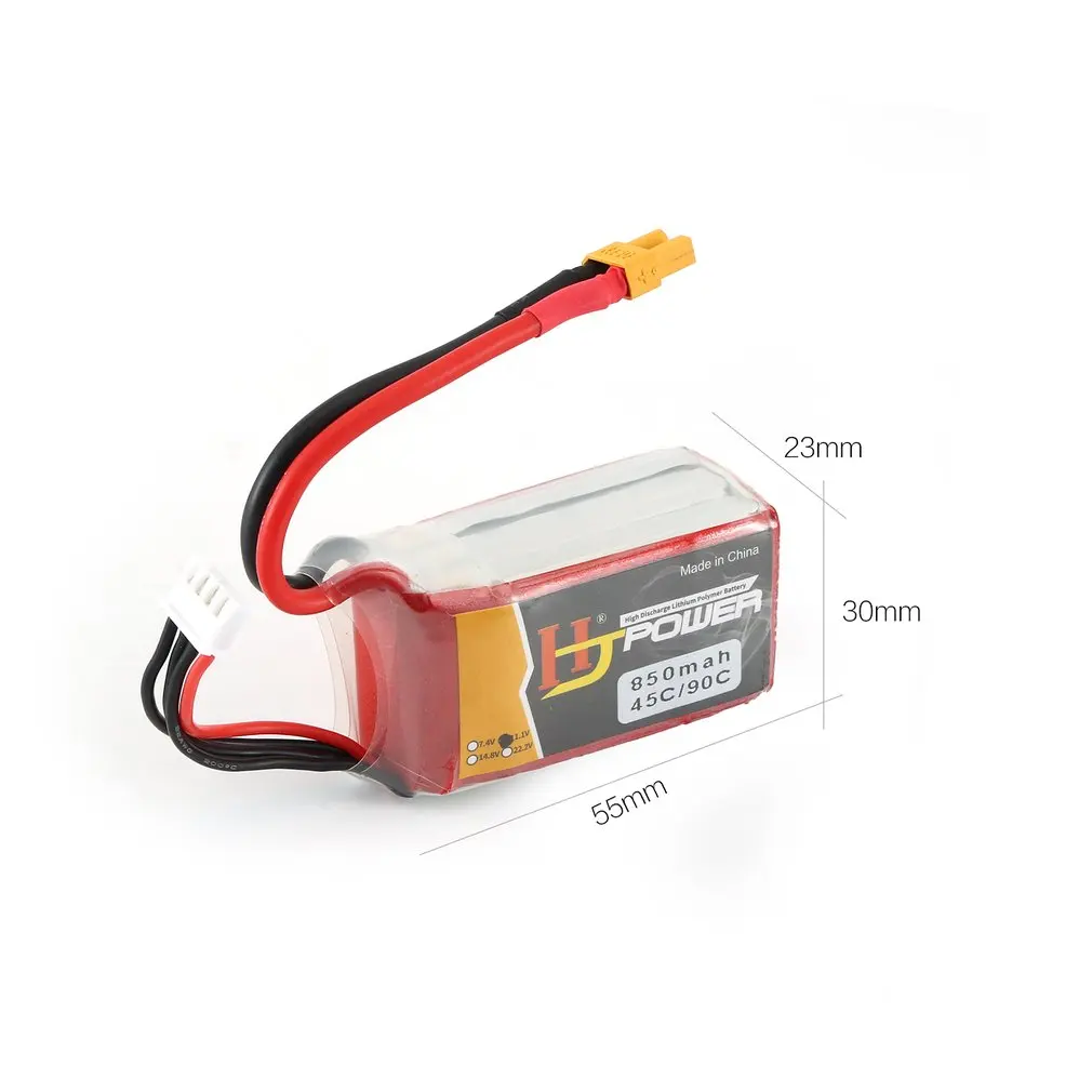 7,4 V/11,1 V 850 MAH/1000 MAH 45C 2S Lipo аккумулятор XT30/JST разъем Перезаряжаемый для RC гоночный Дрон вертолет модель автомобиля лодки