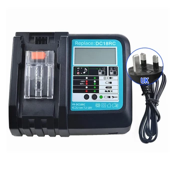 

1pc Quick Charger For Makita 14.4V-18V BL1845 BL1860 Screen LED Indicator 180W