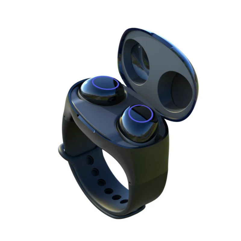 

Wrist TWS Bluetooth 5.0 Earphone Wireless Headset Portable Smart Bracelet Headset Noise Reduction Sports Earbuds Smart Wristband