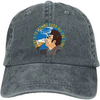 

Maxdo Mens & Womens Washed Cap Adjustable with Good All The Time Seinfeld Printing