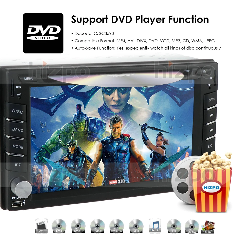 Car Multimedia Player Navigation 4G WIFI 2 din Android 10.0 Double DIN Car DVD Player GPS Stereo USB Radio BT Map+Reverse Camera