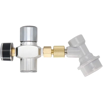 

CO2 Charger Kit Regulated with Gas Disconnect 0-30 PSI for Draft Beer Kegerator Soda(CO2 Charger)