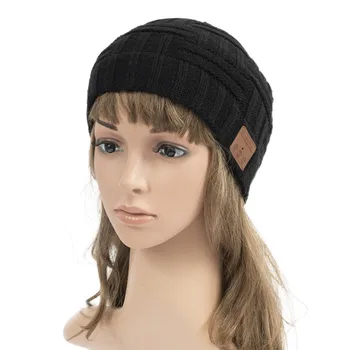 

Knitted Hat for Bluetooth V5.0 Detachable Stereo Music Wireless Earphone Headphone Headset Beanie Cap Headwear