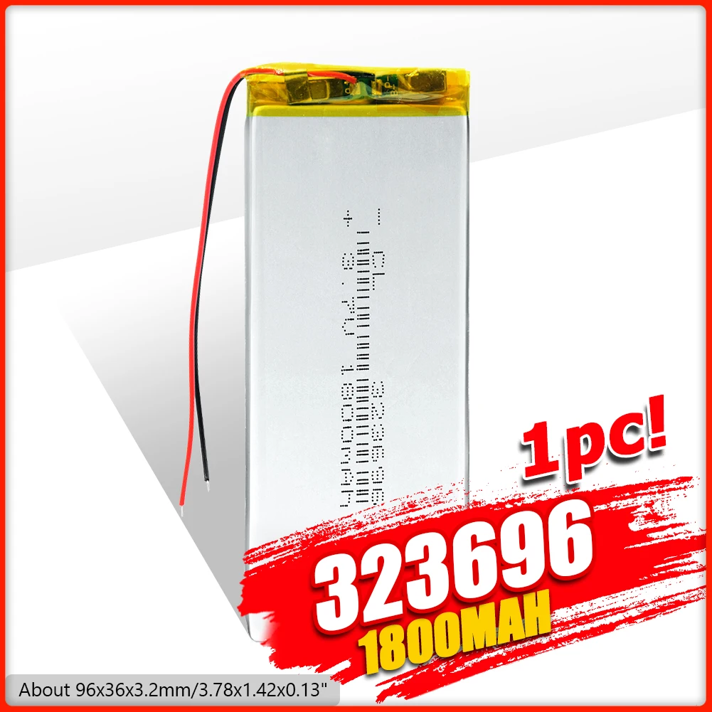 1/2/4 шт долговечная 96x36x3 2 мм 323696 1800mAh литиевая полимерная аккумуляторная батарея 3 7
