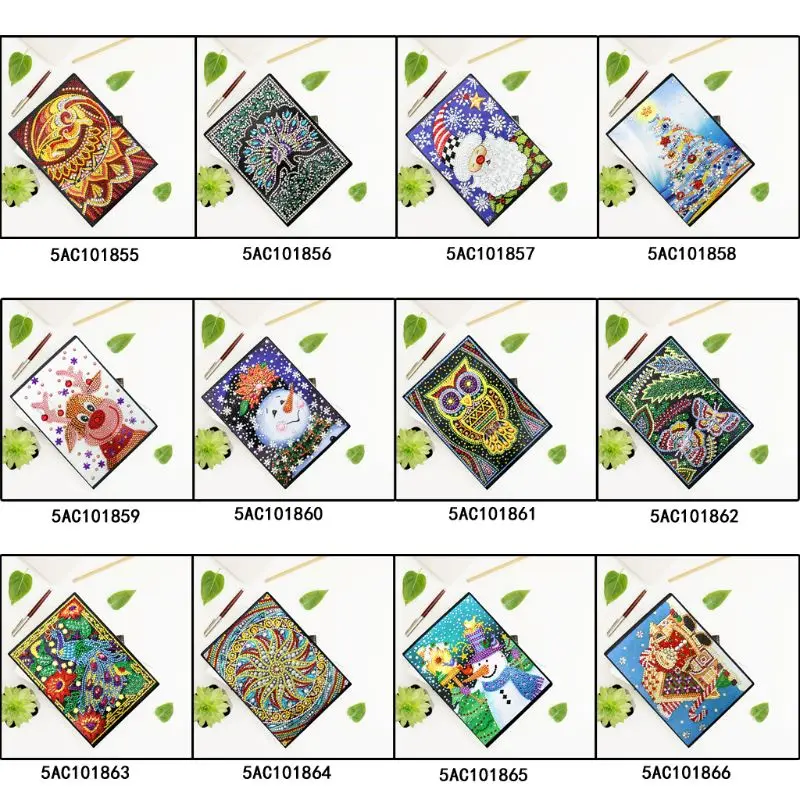 

DIY Diamond Painting Special Shaped Notebook Diary Book Embroidery Cross Stitch Q6PE