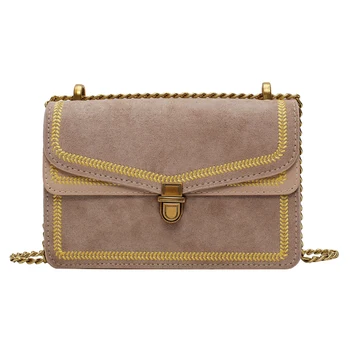 

Luxury Brand Flap Square bag 2019 New High Quality Matte PU Leather Women's Designer Handbag Lock Chain Shoulder Messenger Bag