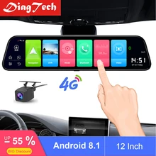 2019 GPS voiture rétroviseur enregistreur automatique 4G Android 8.1 voiture DVR miroir rétroviseur avec caméra tableau de bord caméra FHD Dash Cam(China)