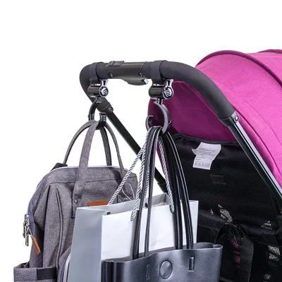 Детские пеленки сумка с USB интерфейсом большой емкости водонепроницаемый подгузник сумка наборы Мумия Материнство путешествия рюкзак кормящих сумки - Цвет: Stroller hook