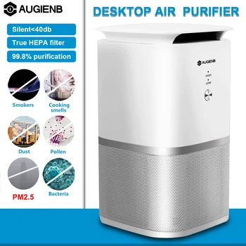

AUGIENB A-DST02 Air Purifier HEPA Active Carbon Filter Sterilizer Odor Allergies Remover for Smoke,VOCs,Pollen,Dander,Smog,PM2.5