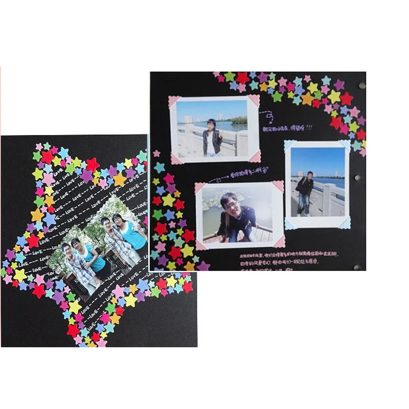 6 Sheets Colorful Ablum Diary Scrapbooking Decoration Sticker Cute Heart Dot Five-pointed Star Stationery Stickers