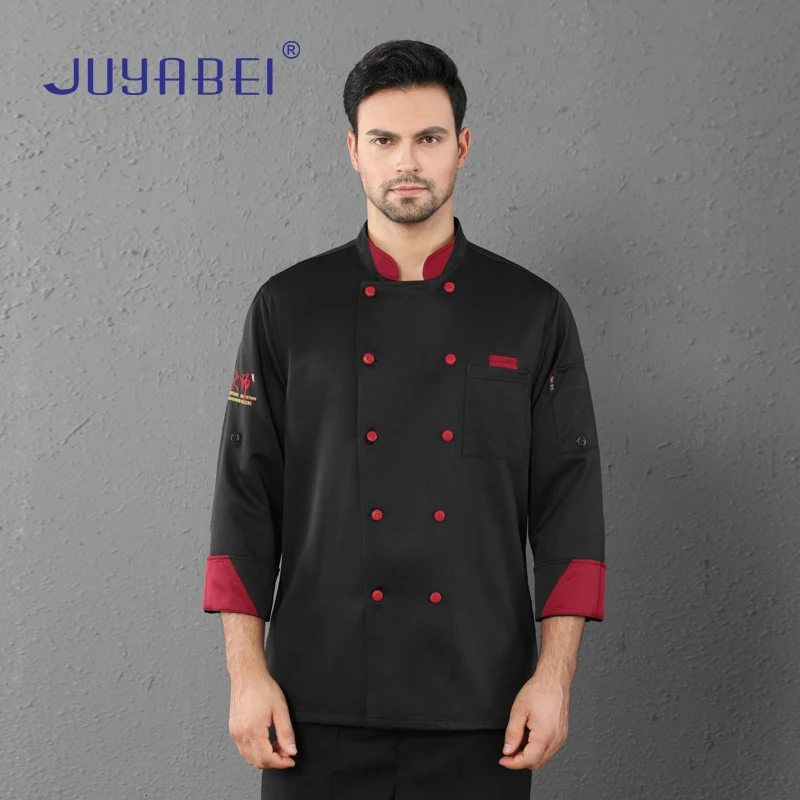 

Double-breasted Chef Uniform Hotel Restaurant Waiter Overalls Cafe Bakery Hairdressers Salon Unisex Professional Work Jacket