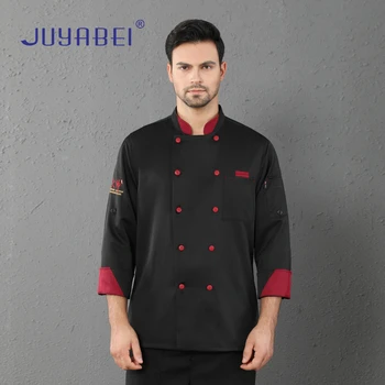 

Double-breasted Chef Uniform Hotel Restaurant Waiter Overalls Cafe Bakery Hairdressers Salon Unisex Professional Work Jacket