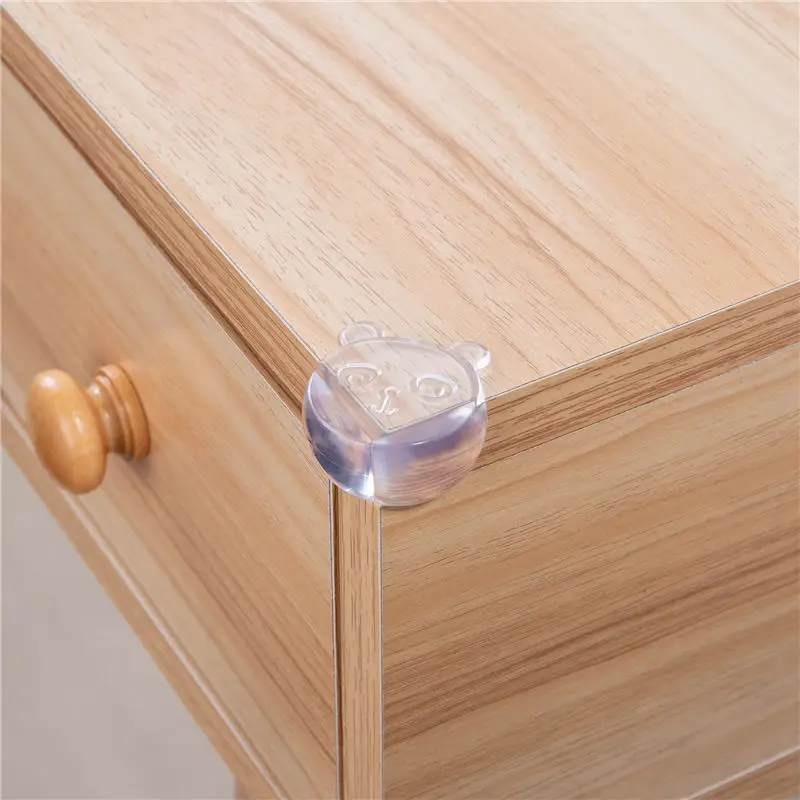 4Pcs Furniture Accessories Kids Baby Safety Silicone Protector Table Corner Edge Protection Cover Child Anticollision Edge Guard 10pcs 20pcs corner protectors pvc transparent corner edge guard bumper baby safety anticollision protector