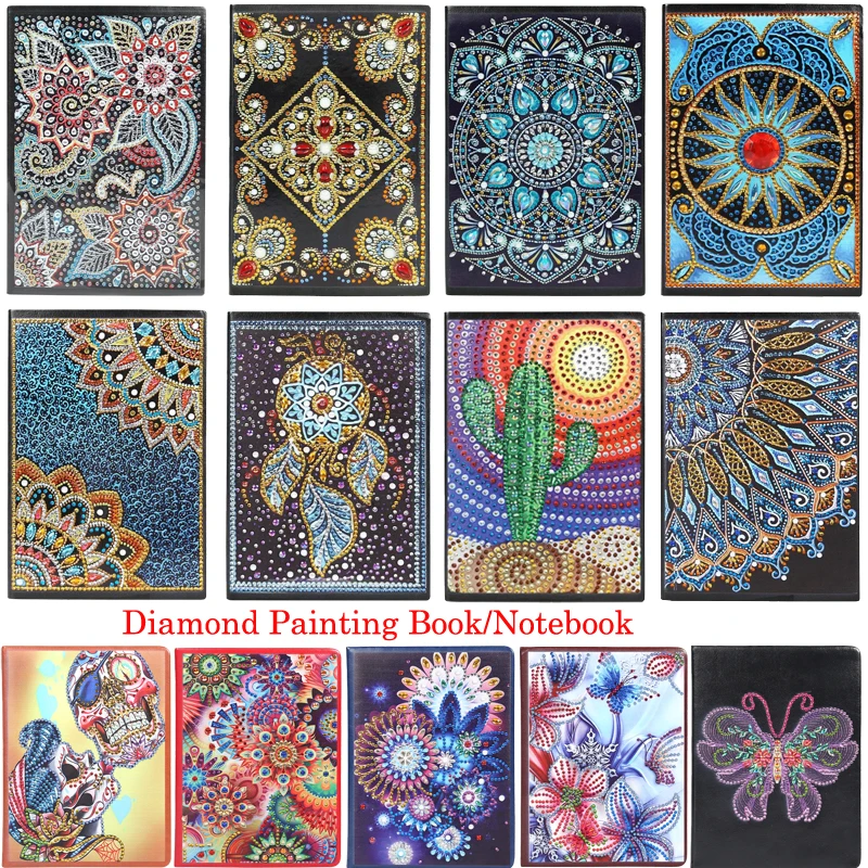 

DIY Special Shaped Diamond Painting Notebook Diary Book 60/100 Page A5 Notebook Embroidery Diamond Cross Stitch Craft Gift