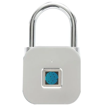 

Smart Security Padlock USB Rechargeable Anti-Theft Padlock with 39 Set of Fingerprints for Locker/Door/Wardrobes Ect