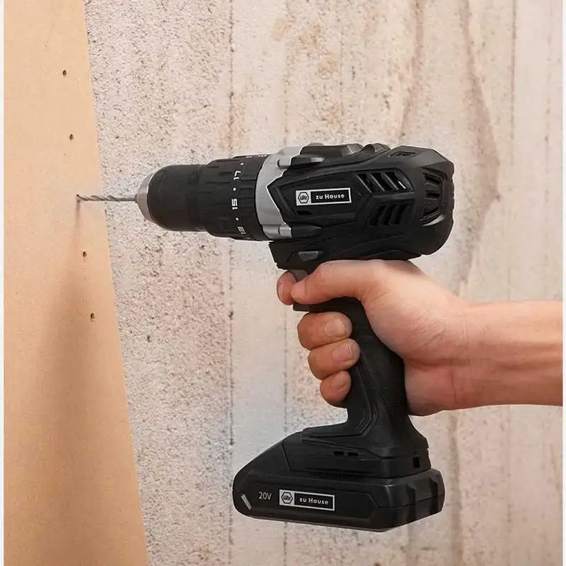  Wiha zu Hause 3 In 1 Cordless Impact Electric Drill Driver 18+1 40NM Li-ion Battery Electric Screw 
