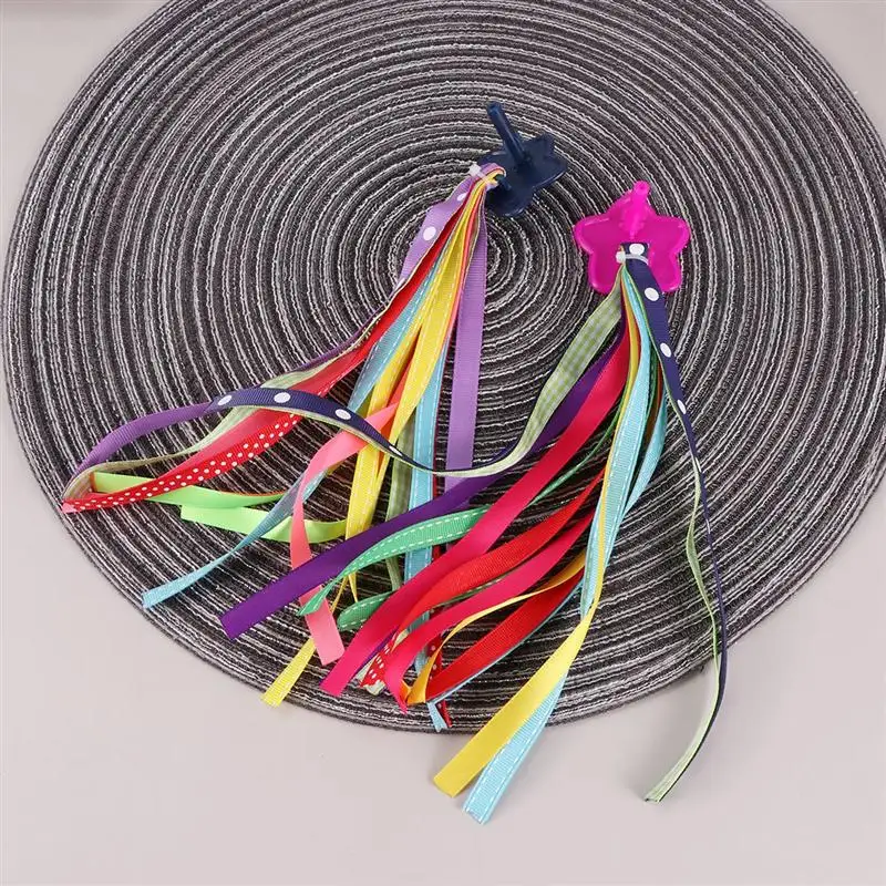 Bike Accessory Colorful Kids Kid Scooter For Kids Bike Decorations For Wagons Tassels Accessories 1 Pair