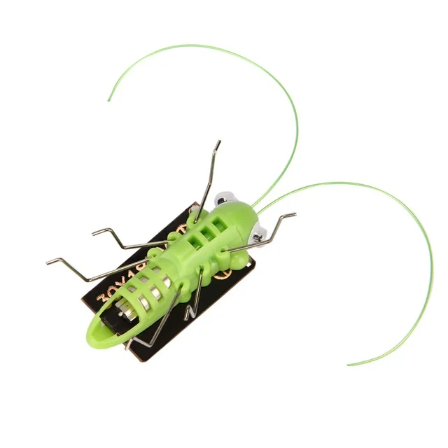 New 1 PCS Children Baby Solar Power Energy Insect Grasshopper Cricket Kids Toy Gift Solar Novelty Funny Toys 2