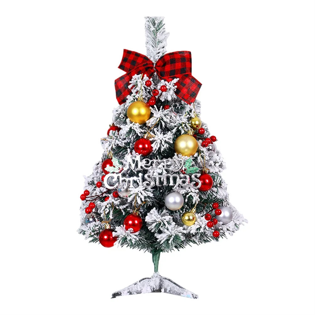 60 см зеленая Рождественская елка украшение Мини искусственная со светодиодной