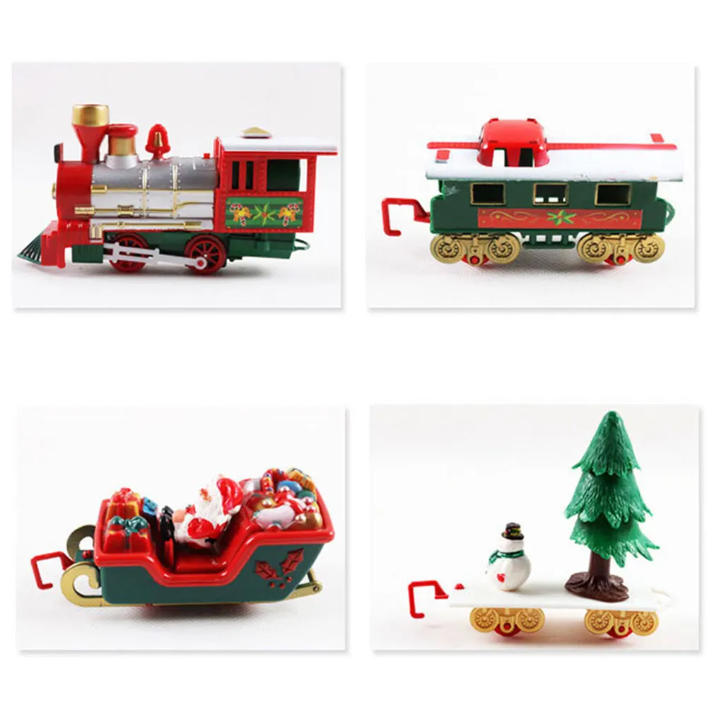 Детский трек маленький игрушечный поезд электрический Рождественский поезд моделирование Классическая мощность RC трек поезд набор праздничный подарок