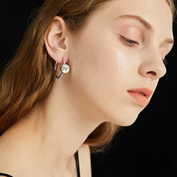 

Timeless Wonder Gorgeous Zircon Circle Drop Earrings Women Jewelry Gothic Statement Top Runway Designer Ins Bride Wedding 6260