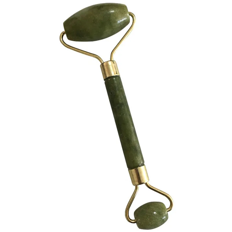 Doble cabeza rodillo masajeador Facial Jade adelgazamiento Facial cuerpo cabeza cuello de la naturaleza un dispositivo