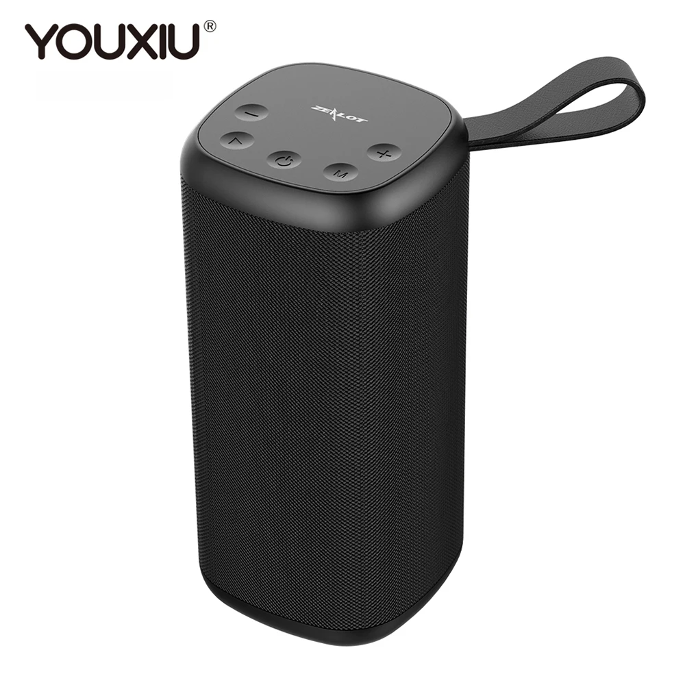 

YOUXIU 10W Portable Bluetooth Speaker Wireless Bass Column Outdoor Stereo Loudspeaker Built-in Subwoofer Music Player AUX TF USB