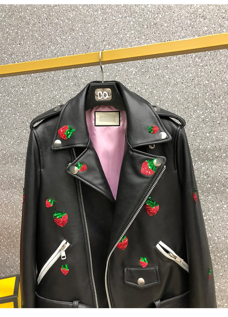 2019 Женская куртка g show the This strawberry Новая Зеландия импортированная из овчины |
