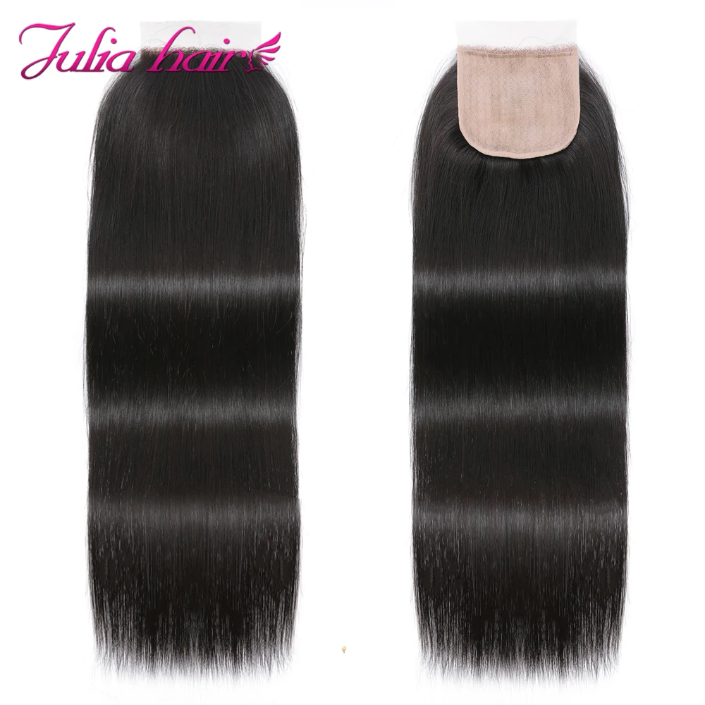 Brazilian Straight Silk Base Lace Closure Free Part Natural Color Body Wave Lace Closure 16-20 Julia Hair Curly Lace Closure (6)