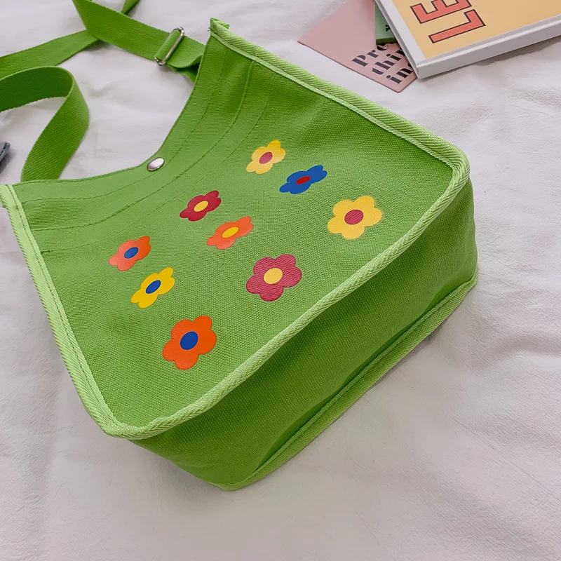 Стиль стерео маленькая Маргаритка Холщовая Сумка в японском стиле большая емкость сумка на плечо, для студентов Сумочка простая Versitile