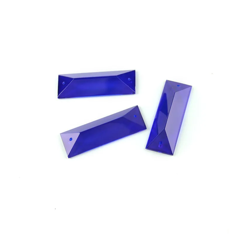 22x63 мм Хрустальная треугольная подвеска Разноцветные кристаллы части для люстры педанты хрустальной люстры - Цвет: dark sapphire