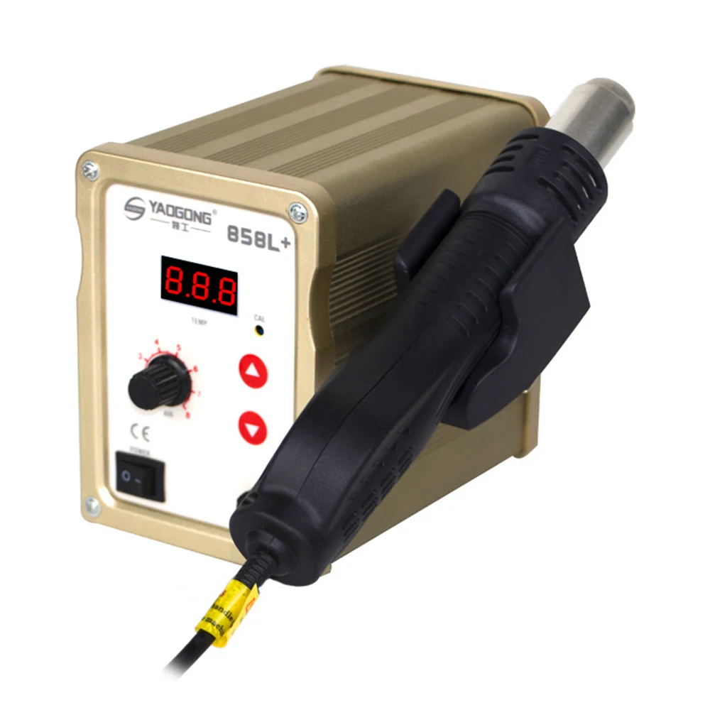 

700W High power YAOGONG 858L+ Hot Air Gun Desoldering Station Digital Display Adjustable Mobile Phone Repair Smart Sleep