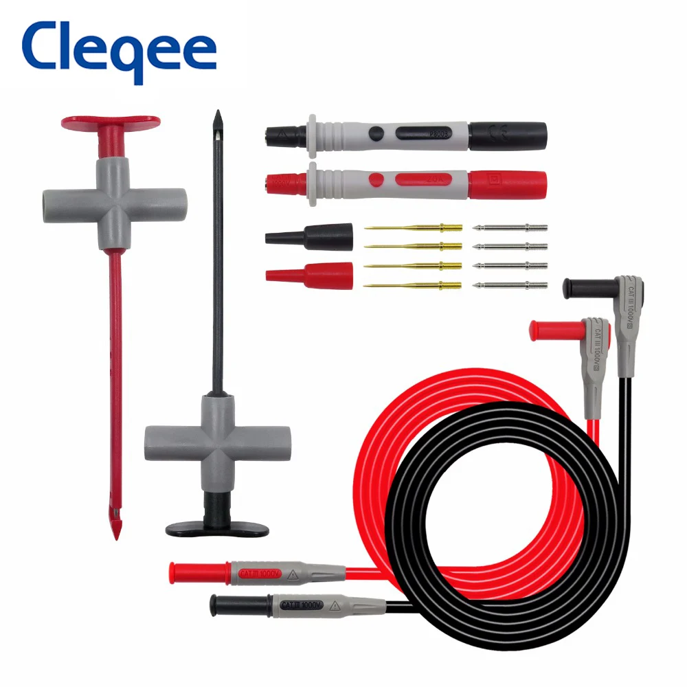 Многофункциональный мультиметр Cleqee P1200B тестовый зонд для прокола провода 4 мм с