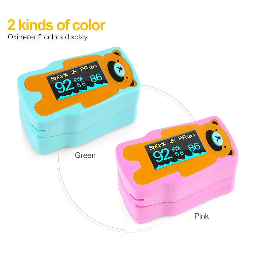 

Child Finger Oximeter Fingertip Pulse Oximeter Household Health Monitors Heart Rate for Kids Babies