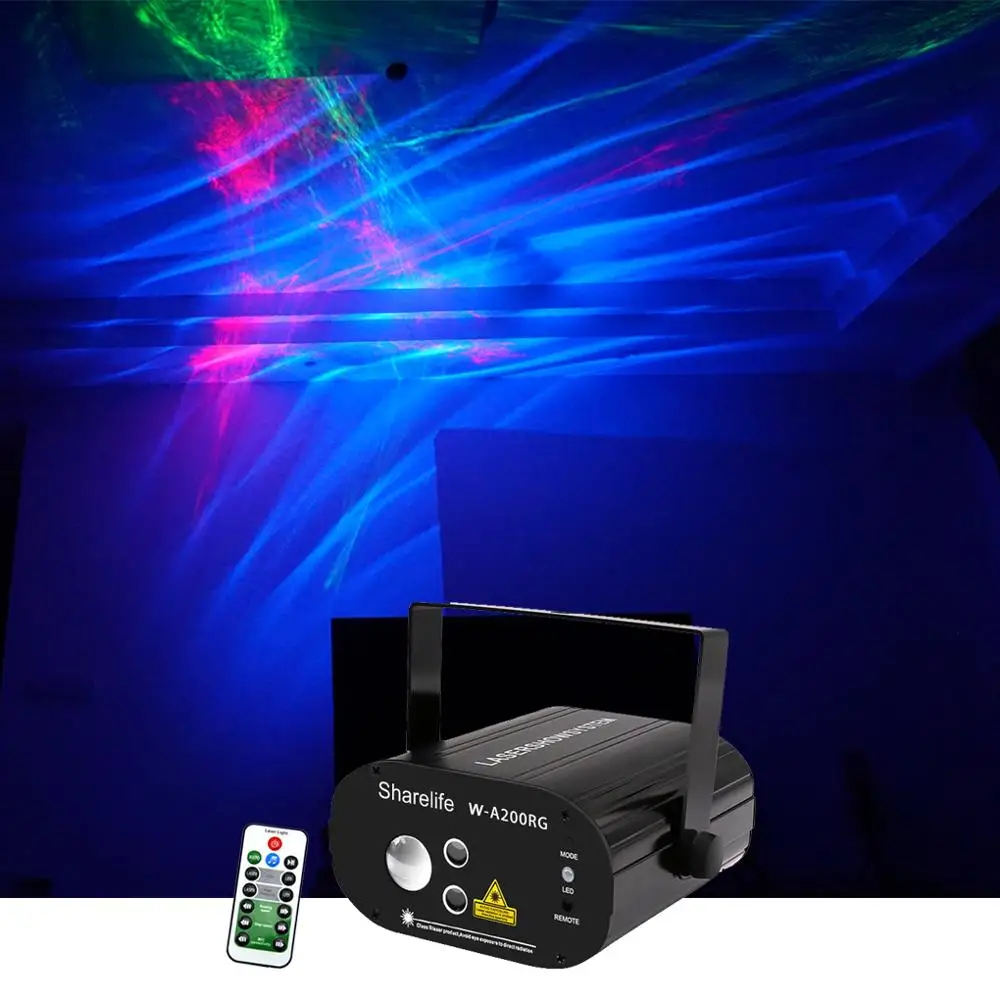 Sharelife миниатюрный красный зеленый гипнотический DJ лазер Aurora смешанный RGB