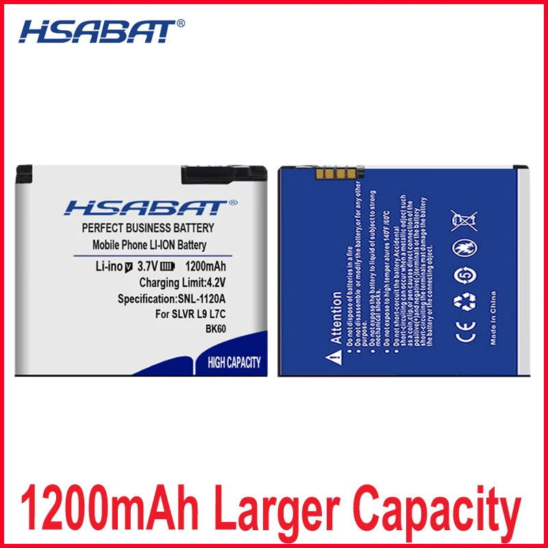 Аккумулятор HSABAT 0 цикл 1200 мАч BK60 для Motorola SLVR L9 L7C W510 A1800 L71 L72 A1600 E8 EM30 V750 i425e Q700 i290 |