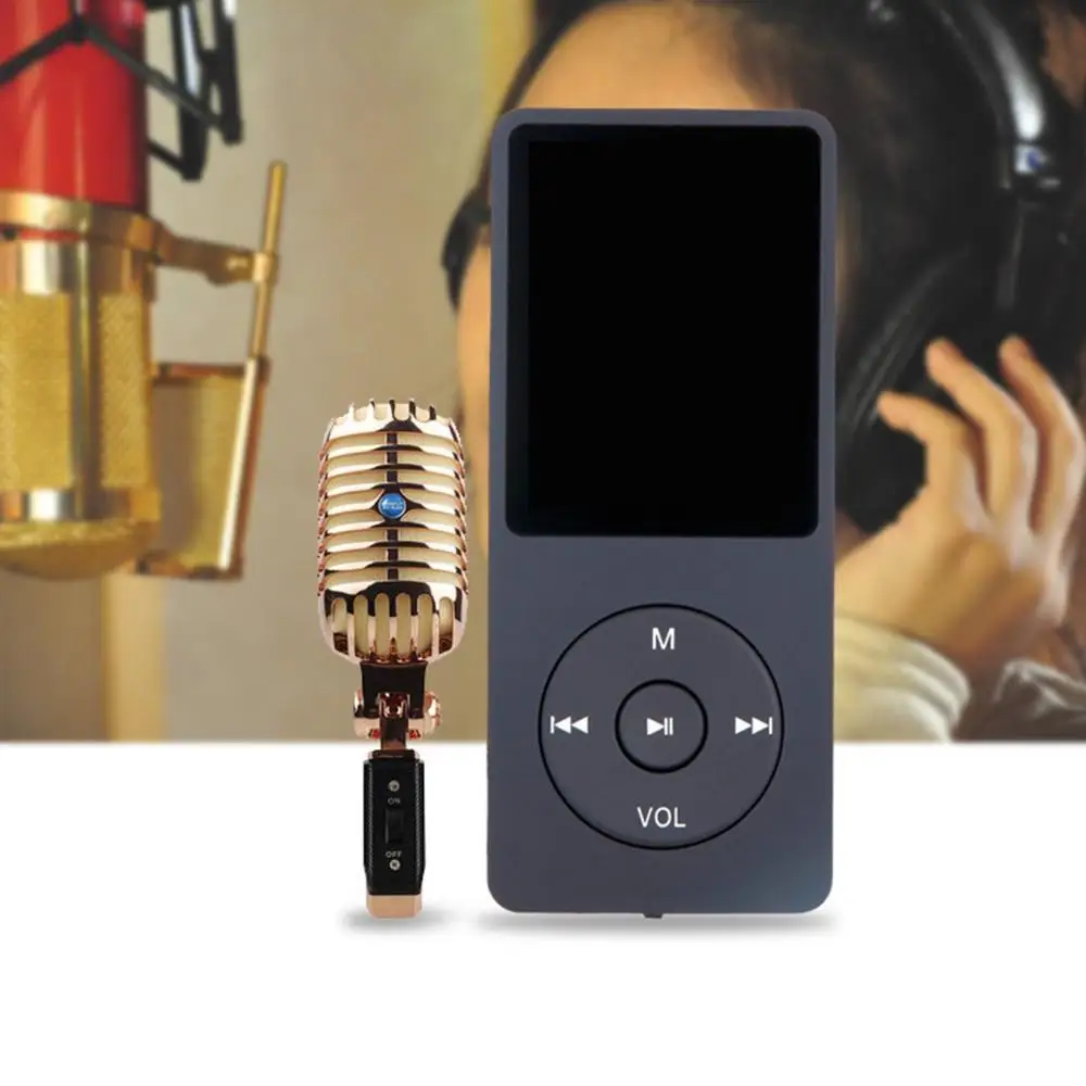 Ультратонкий MP3-плеер колонки может воспроизводить 80H Lossless портативный walkman с радио FM Запись Hi-Fi Musik плеер