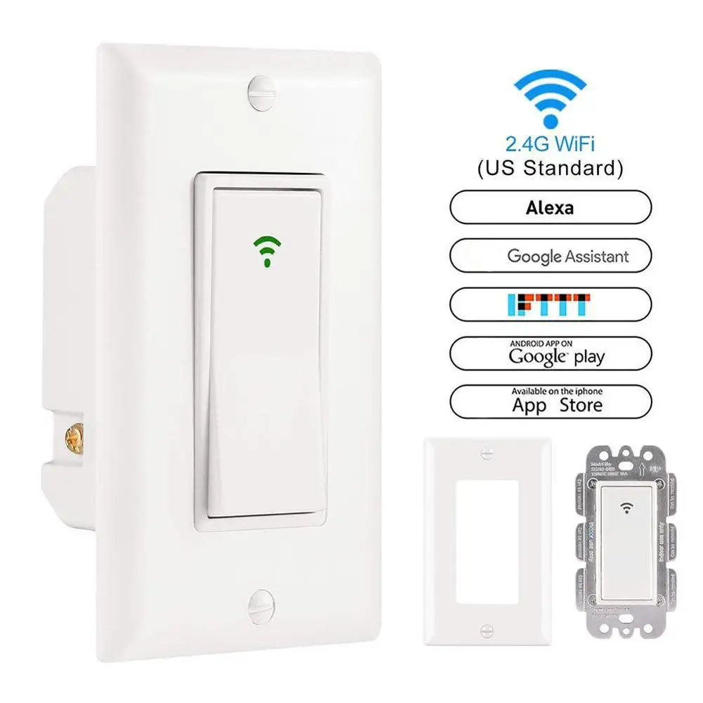 

WiFi Smart Light Dimmer Switch US Standard Smart Life Remote Control Voice Control by No Hub Required