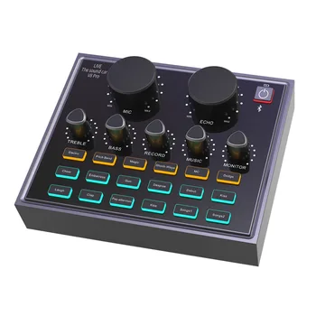 

Webcast Karaoke Audio Mixer Computer PC Multiple Effects Headset Bluetooth 5.0 External USB Broadcast Live Sound Card Microphone
