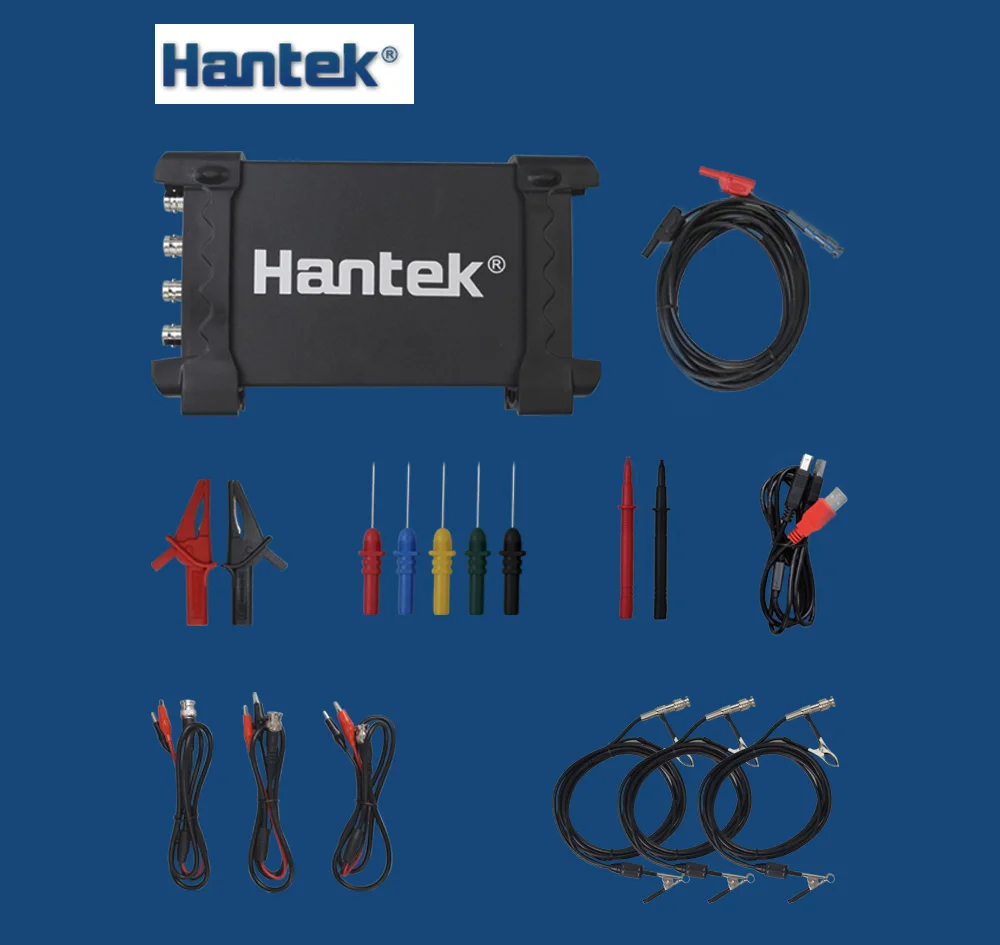 Hantek Осциллограф 6074BE(серия Kit I) 4CH 70 МГц стандарт полосы пропускания оснащен более 80 типов USB 2,0 интерфейс разъем осциллографа