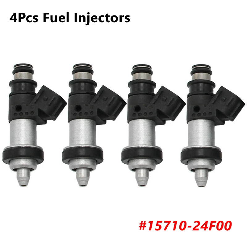 4 Pcs Fuel Injectors For 15710-24F00 Suzuki GSXR 600 750 1000 Hayabusa GSX1300 