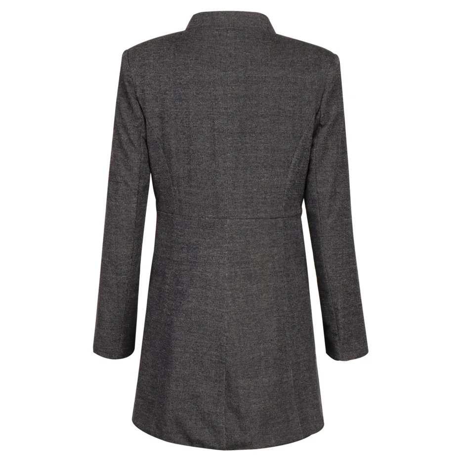 Шерстяное пальто для женщин Abrigos Mujer Invierno воротник-стойка ...