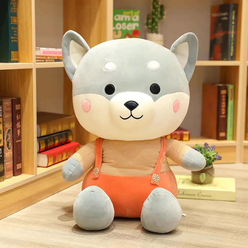 B 50/60 см жир Шиба ину собака плюшевая кукла игрушка Kawaii щенок Сиба ину Мягкая кукла мультфильм Подушка игрушка подарок для детей - Цвет: B