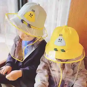 

Baby Kids Anti-fog Hat Protective Hat Spring And Summer Cartoon Anti-fog Windproof Sunscreen Uv Protective Mask Fisherman Hats