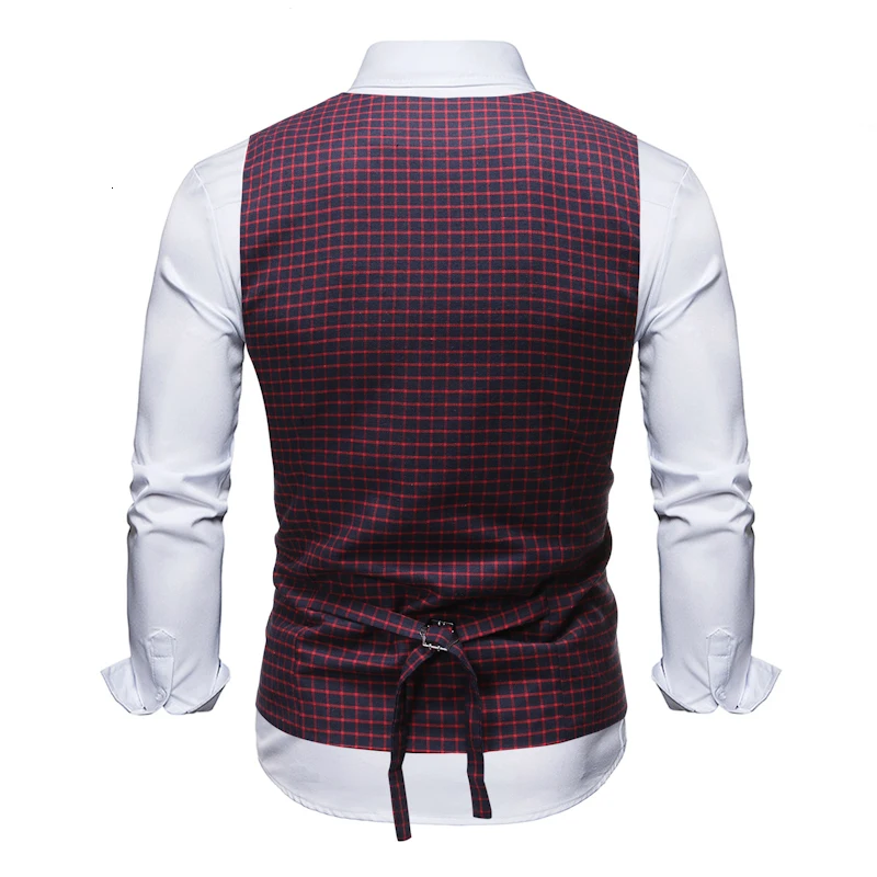 Новое поступление платья без рукавов костюм для Для мужчин Slim Fit Для мужчин s Мужская жилетка, костюм жилет Homme Повседневное без рукавов для официальных мероприятий, Бизнес куртка V801
