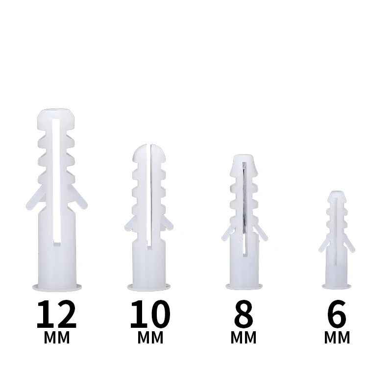 プラスチックウォールブラケットのセット,50個,m6 m8 m10 m12,アンカー付き,プラスチッククランプ,日曜大工用 AliExpress