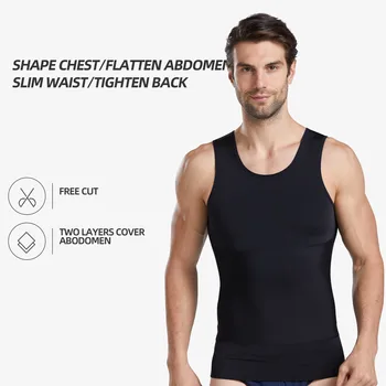 

High Elastic Breathable Plastic Chest Tummy Abdomen Waist Back Compression Vest Plastic Body Slimming Chest Compression Vest
