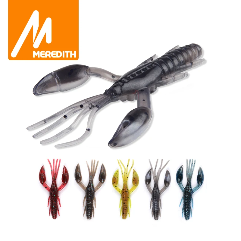

MEREDITH DoliveCraw Soft Lures 50mm 65mm 80mm Fishing Craw Baits Isca Artificial Pesca Soft Lures Crankbait Rock Fishing Bass