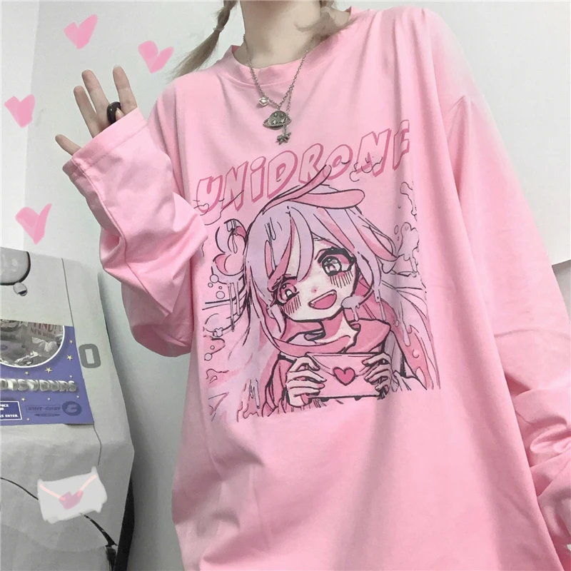 New Juice Japanses Estética Do Pêssego Dos Desenhos Grunge Blusa Mulheres  Harajuku Rosa Kawaii Shein Verão Casual Tops Tumblr Outfit Vadim De $140,6